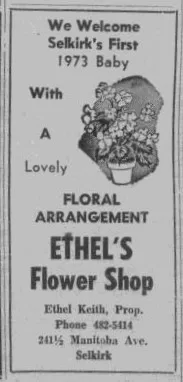 A Lovely Floral Arrangement, 1972, Selkirk Enterprise