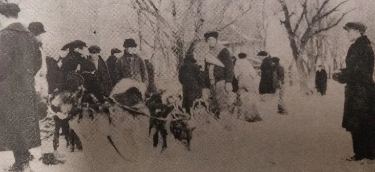 Dog Races on Eveline Street, 1919, Selkirk Enterprise Centennial Edition, 1982