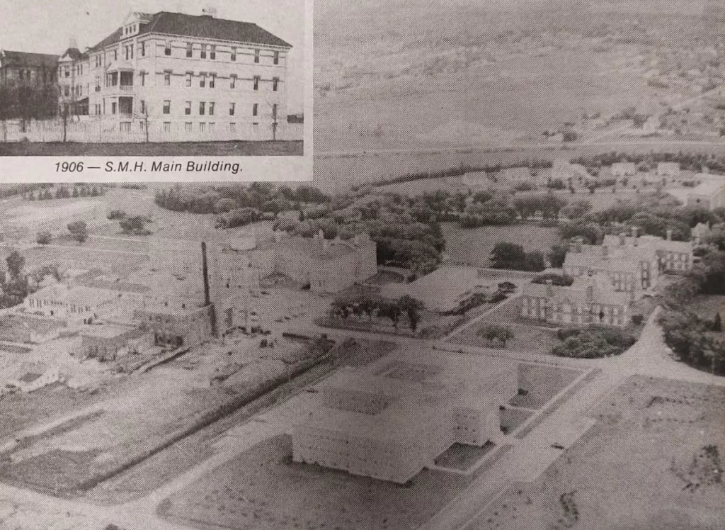 Aerial View of the Selkirk Mental Health Centre - Selkirk Enterprise Centennial 1982