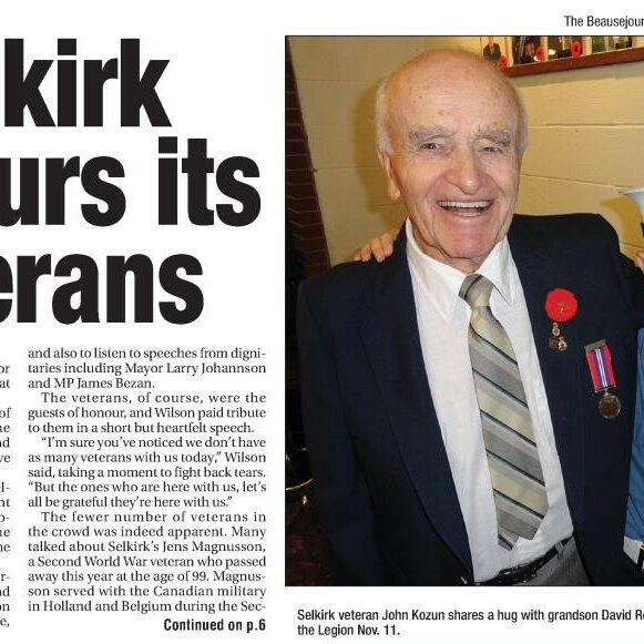 Selkirk Honours its Veterans
