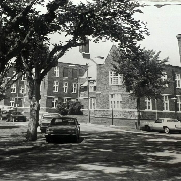 Selkirk Mental Health Centre, 1992, Selkirk Museum Collection black and white photo of the Selkirk Mental Health Centre