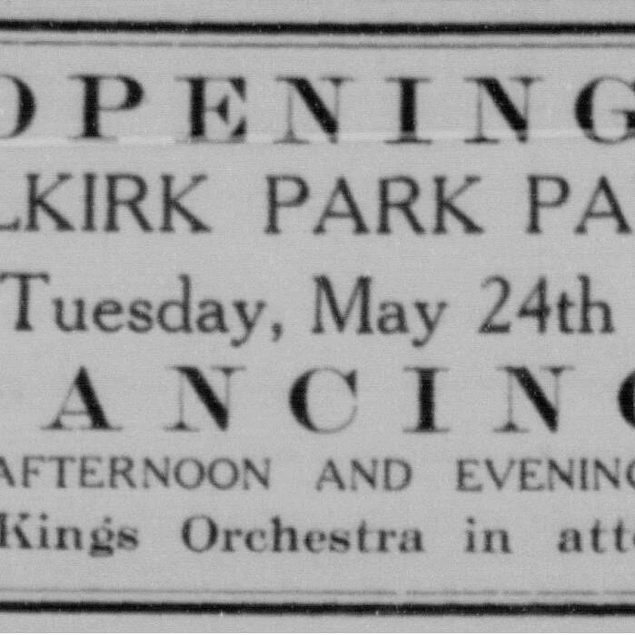 Selkirk Park Pavilion Opens for the Season, 1927, Selkirk Weekly Record Selkirk Park Pavilion Opens for the Season
