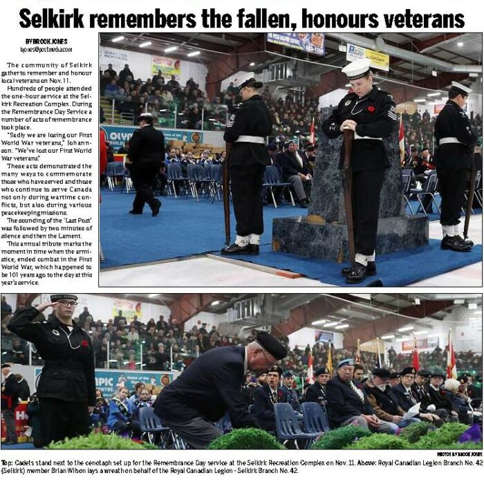 Selkirk Remembers the Fallen, Honours Veterans