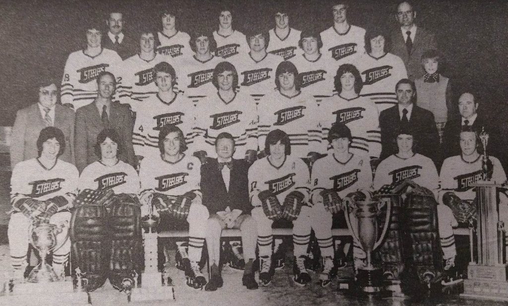 Selkirk Steelers sit posed for a group photograph