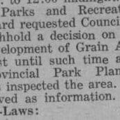 Hold production of Grain Ave by Park and Recreation Board.
