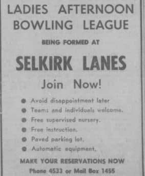 Newspaper article for bowling in Selkirk