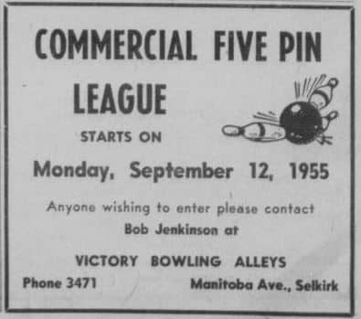 Newspaper article for a bowling league in Selkirk