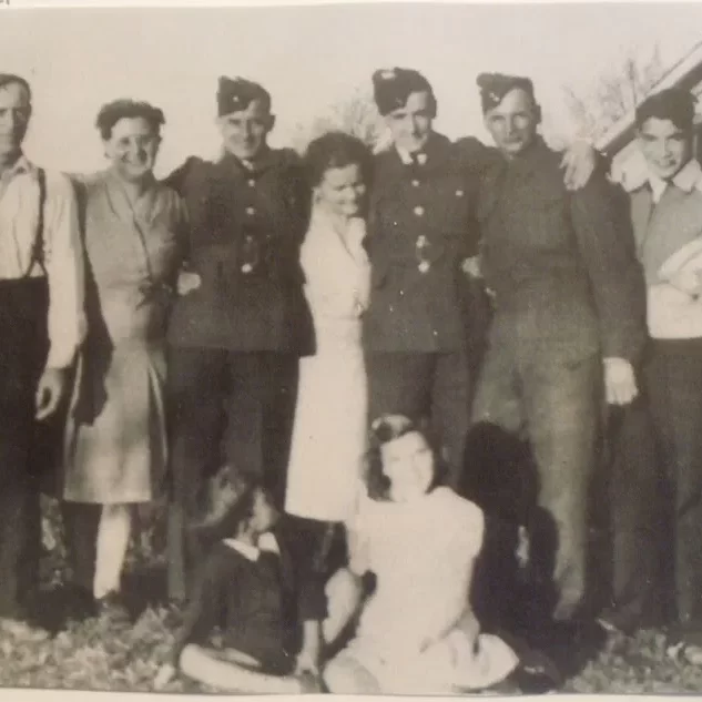 Some of the Langlois Boys on Leave to for a Home Visit, Date Unknown Jock Langlois Black and white portrait of Langois men posing on leave form war