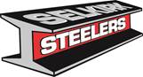 This is a photo of the Steelers Logo from 1966 to 1998. It was structural steel beam with the word Selkirk written across the top and Steelers written across the front.