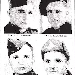 The Langlois Boys, Date Unknown, Jock Langlois Black and white portraits of the Langois boys printed in a newspaper