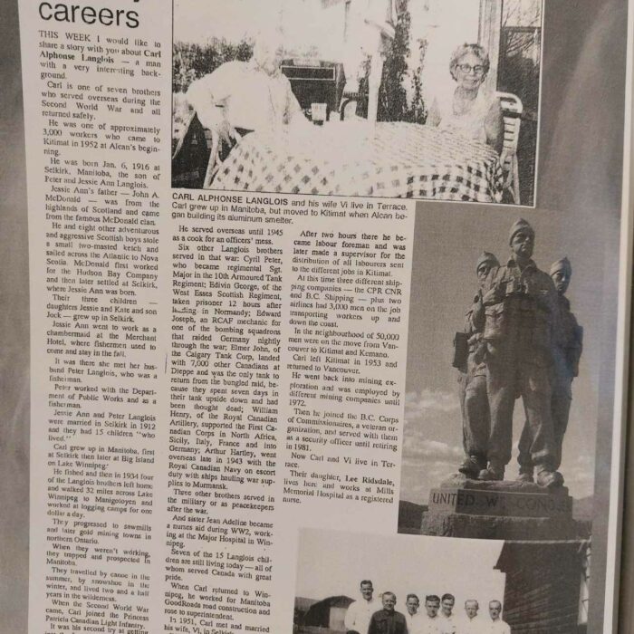 The Man of Many Careers, 1994, The Terrace Standard Newspaper article titled the man of many careers