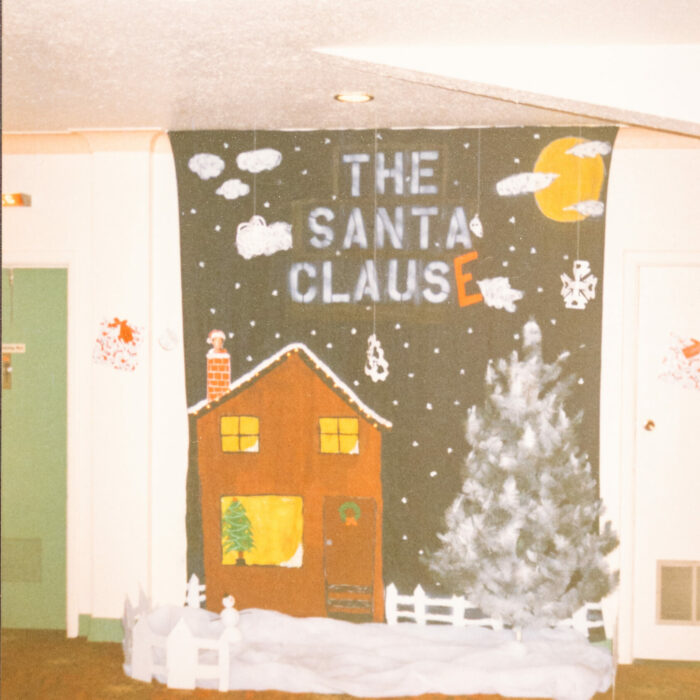 Colour photo of the Santa Clause display at the Garry Theatre