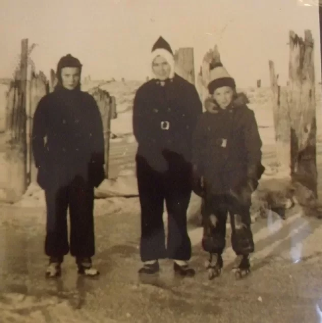 The Youngest of the Langlois Family in Hecla Before Moving Back to Selkirk at War Time, Date Unknown, Jock Langlois Black and white portrait of the youngest in the Langois family