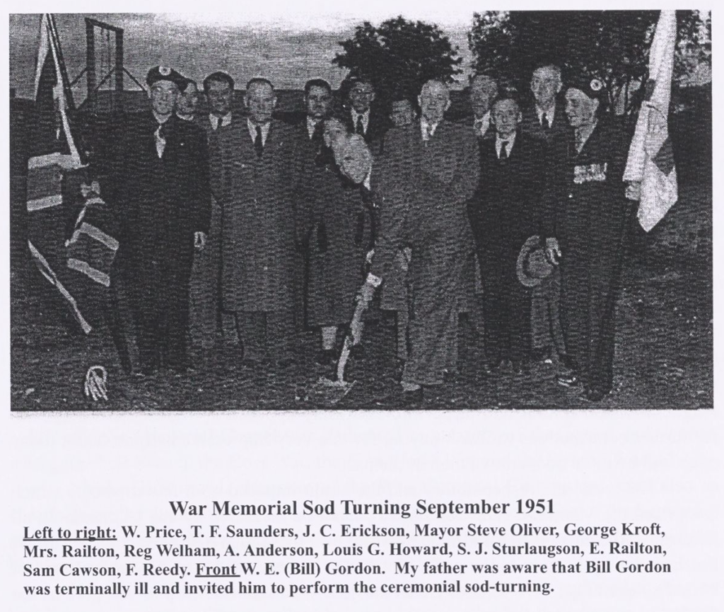 War Memorial Sod Turning, 1951, Stories of Selkirk's Pioneers and their Heritage
