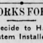 Waterworks for Selkirk