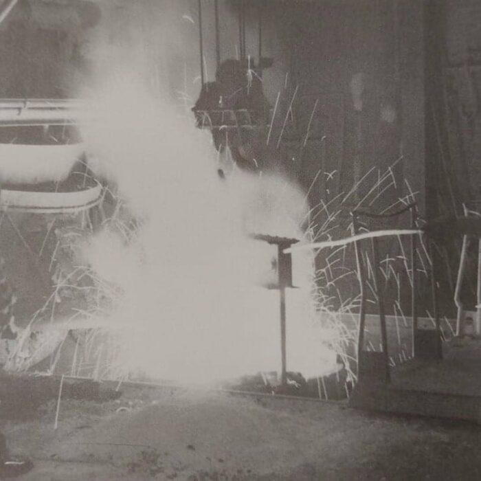 Men working in the Rolling Mills