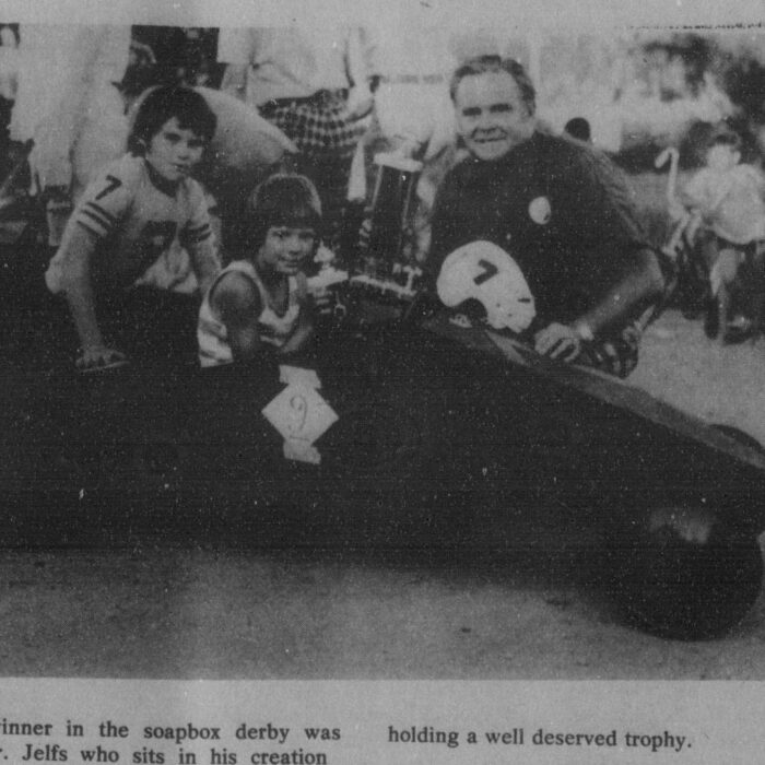 Young Mr. Jeffs Wins the Third Annual Soap Box Derby in Selkirk