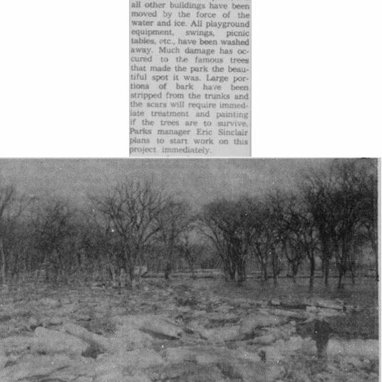 Selkirk Park Progress Will Be Set Back At Least Three Years, 1960, Selkirk Enterprise Black and white newspaper clipping