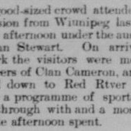 Red River Park Excursion, 1907, Selkirk Record Small article talking about the good turn out at a Selkirk Park excursion