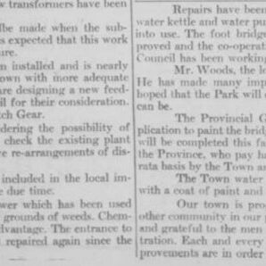 Improvements to Selkirk Park, 1949, Selkirk Enterprise An article about general improvements made to Selkirk Park.