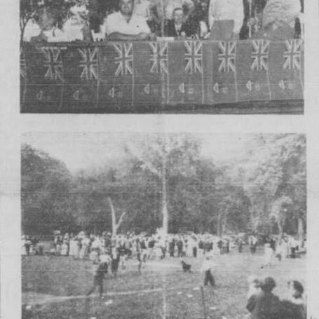 At the Rolling Mill Picnic, 1949, Selkirk Enterprise The Selkirk Rolling Mill picnic. The article shows employees of the Selkirk Rolling Mill enjoying their picnic in Selkirk Park