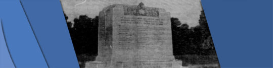 Image of original war memorial honouring past and present veterans.