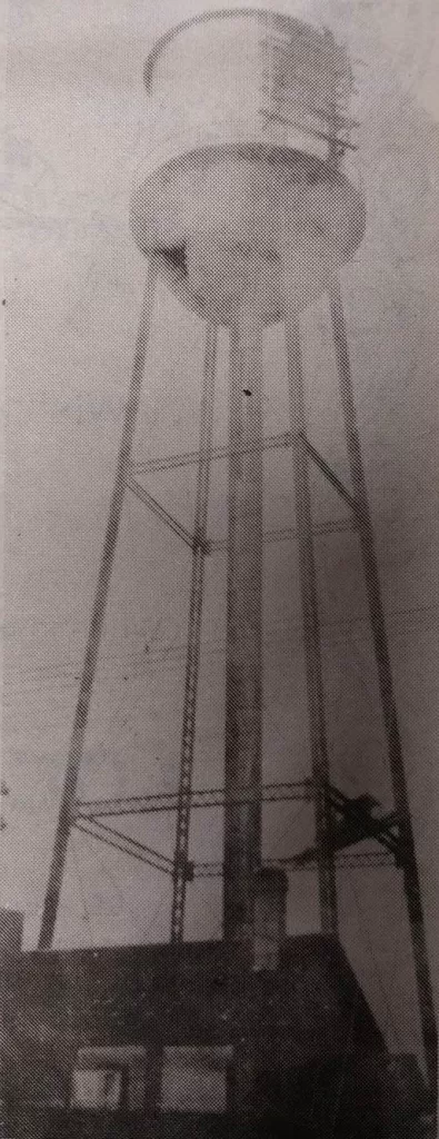Old Water Tower Under Construction, c.1940 - Selkirk Enterprise Centennial 1982