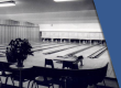 Photo shows the multiple bowling lanes in the Selkirk Bowling Alley.