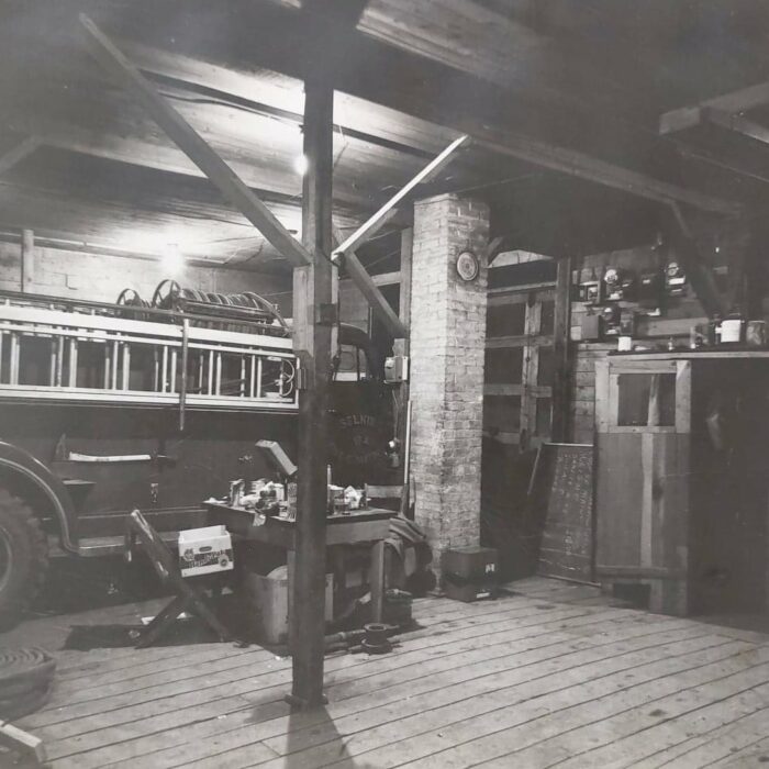Selkirk Fire Hall, 1940-1960, Ted Wozny Indoor view of the Selkirk Fire Hall