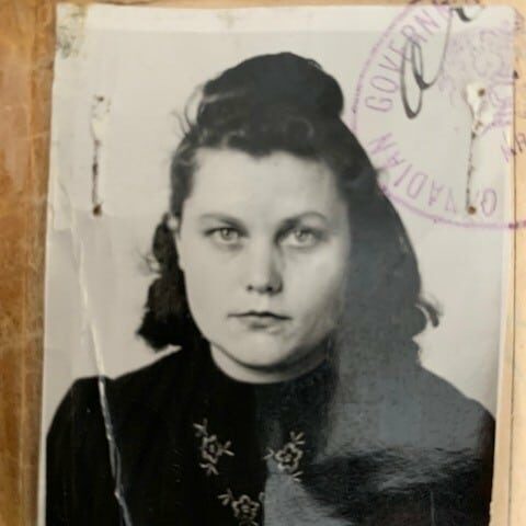 Wladyslawa (Gladys) Grabowski Passport Photo, Date Unknown, Mary Shumilak Wladyslawa (Gladys) Grabowski Passport Photo