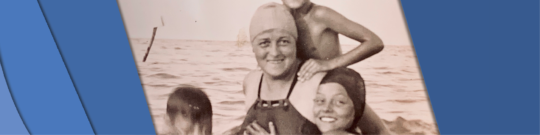 Ruth Hooker swimming with children