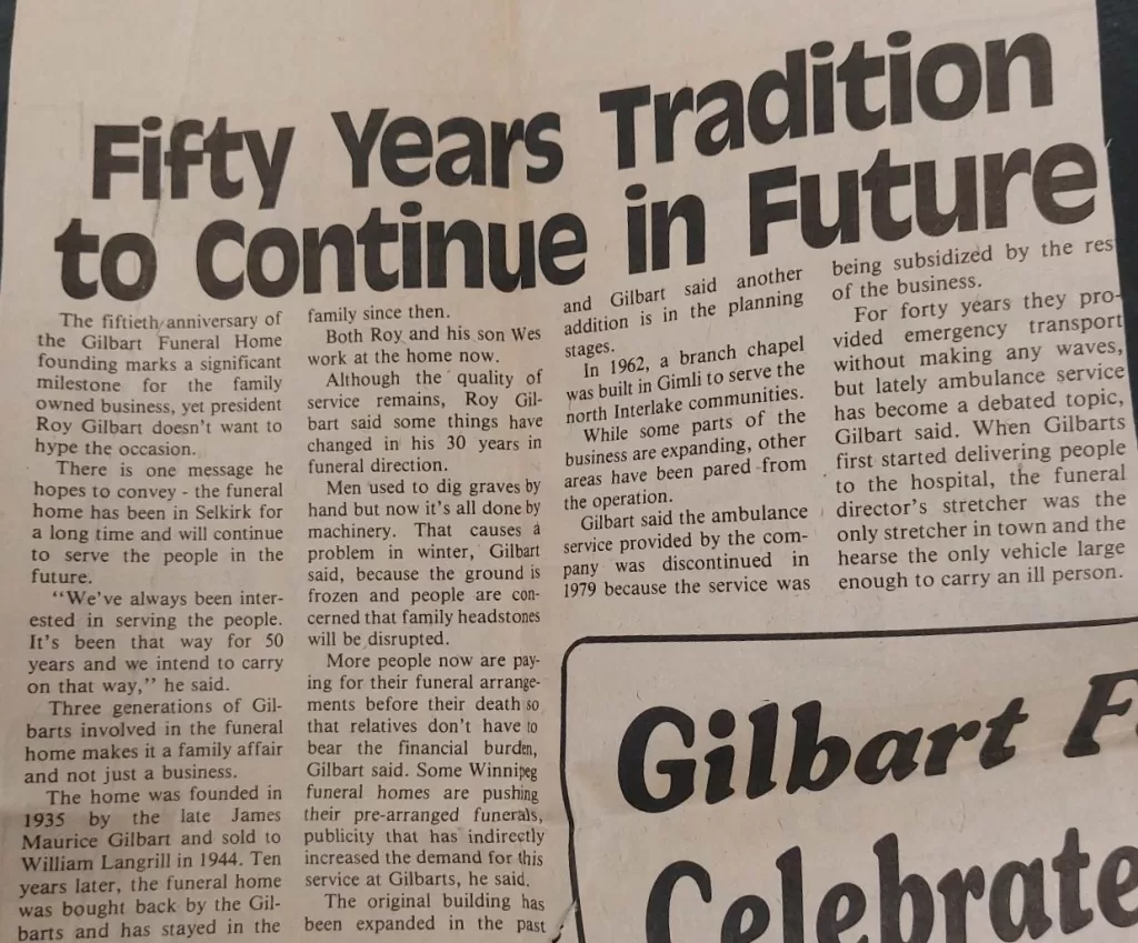 50 Years Tradition to Continue in Future, 1985, Wes Gilbart