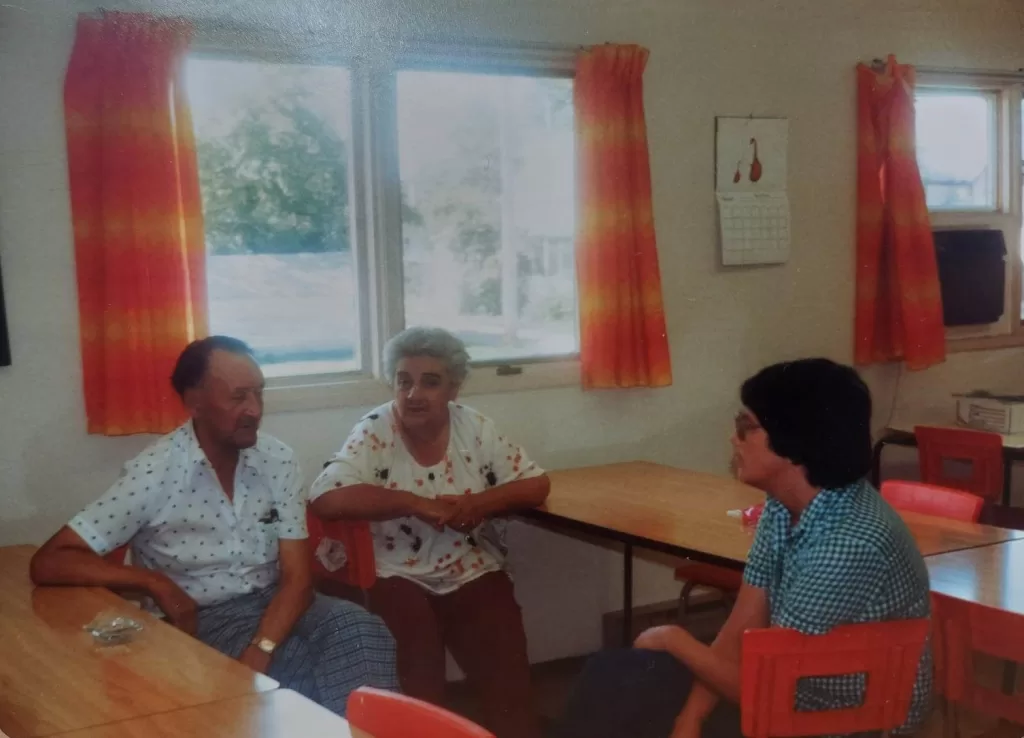 One of Selkirk Friendship Centre's Well-known Volunteers, Elsie Bear at Center, c1970s, Selkirk Friendship Centre