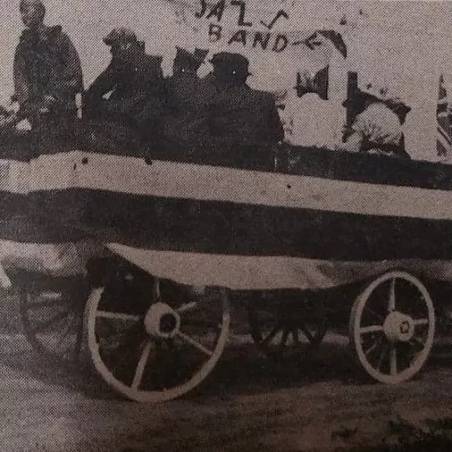 Selkirk Fair Parade Float, 1920, Selkirk Enterprise Centennial Edition Black and white parade float