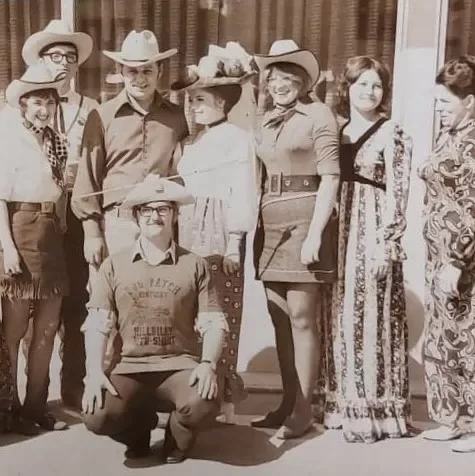 Selkirk Fair Costume Contest Selkirk Enterprise Issue #29, 1972, Selkirk Enterprise Black and white portrait of a group posing in the Selkirk fair and rodeo