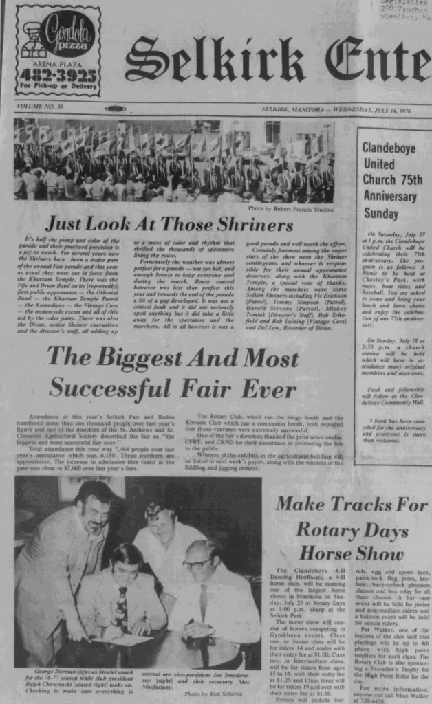 The Biggest and Most Successful Fair Ever, 1976, Selkirk Enterprise