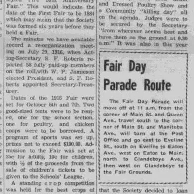 A History of Our Agricultural Society, June 1956, Selkirk Enterprise Newspaper article continuing on the rodeo in town