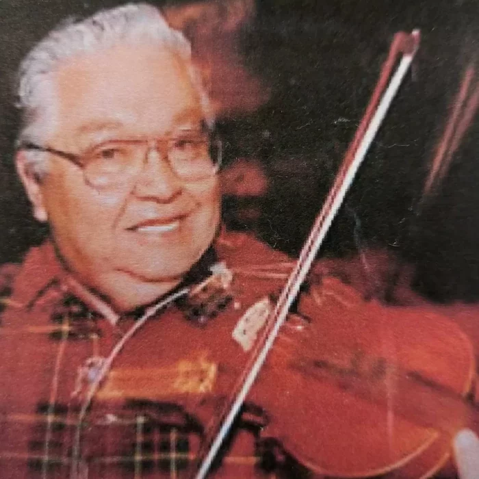 Mel Bedard, Date Unknown, Karen Still Coloured portrait of Mel Bedard playing the fiddle