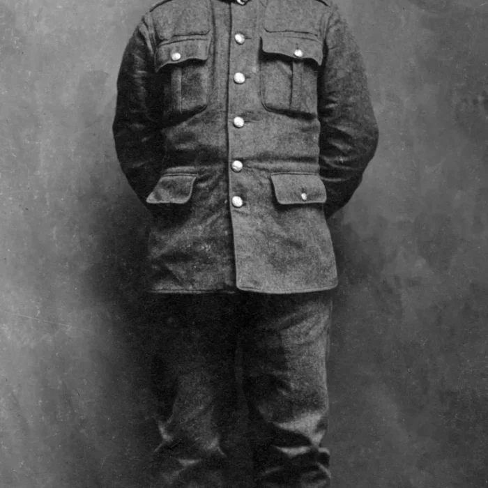Black and white portrait of Harry Rifkin
