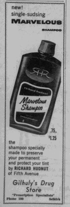 Gilhuly Drug Store Ad 2, 1953, Selkirk Enterprise