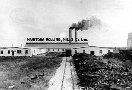 Manitoba Rolling Mill, c1905, Archives of Manitoba, Still Images Section. St. Bonifcae Collection-Buildings-Business