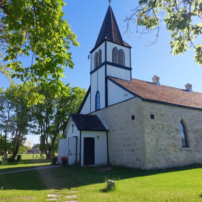St. Peter’s Dynevor Church, 2022, Selkirk Museum Collection Front of the St. Peters Dynevor Church on a sunny day