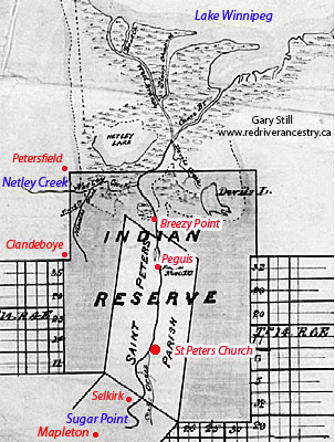 St. Peter's Reserve Map, Date Unkown, Red River Ancestry
