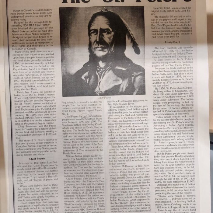 The St. Peter's Swindle, 1990, Winnipeg Real Estate News p1 Newspaper article titled the St. Peters land swindle from Winnipeg real estate news