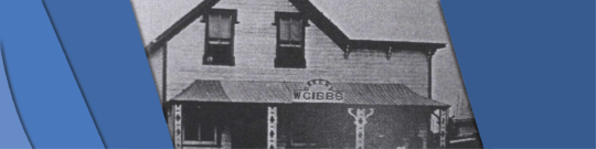 Black and white museum banner for William Gibbs