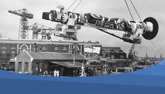 The featured image of the Hosagami totem pole travelling