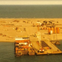 Tuktoyaktuk Project, Date Unknown, Fraser Stewart Coloured photo of the Tuktoyatuk project