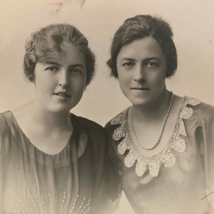 Ruth Hooker and Sister, Date Unknown, Joen Hadfield, A photo of two women together
