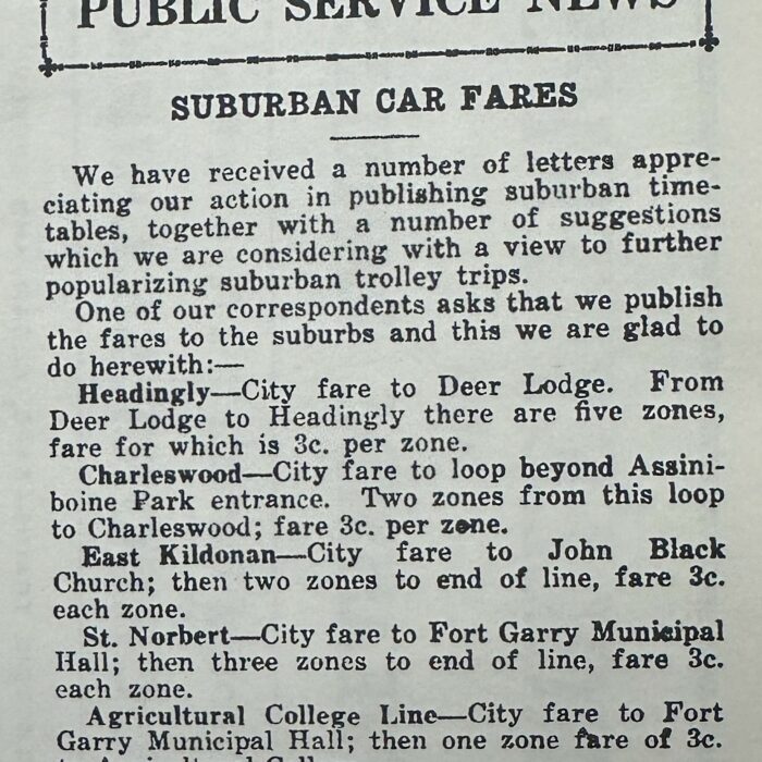 An ad for the cost of fares for those who were wishing to take the train.
