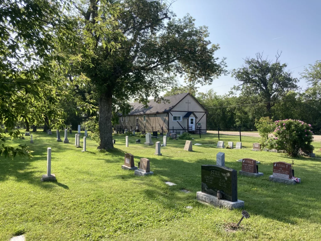 St. Clements Church Yard with the church hall in the background